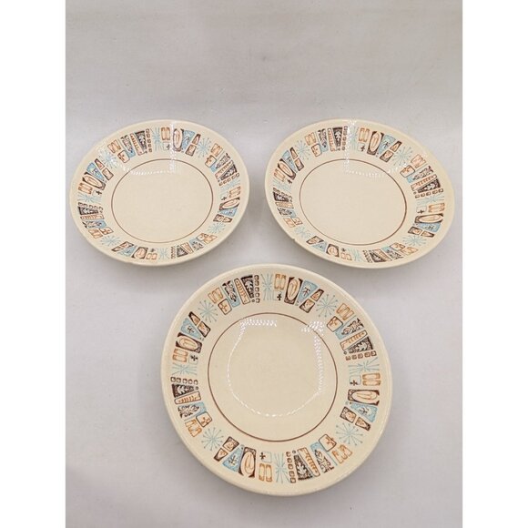 Vtg 3 Taylor Smith Moderne Fruit Dessert Bowl MCM Vintage Atomic 1960s 5.6" READ - Picture 1 of 8